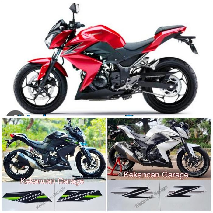 สติ๊กเกอร์ Kawasaki Z250 Striping (2013 - 2014) (ขนาดเดิม 100%)