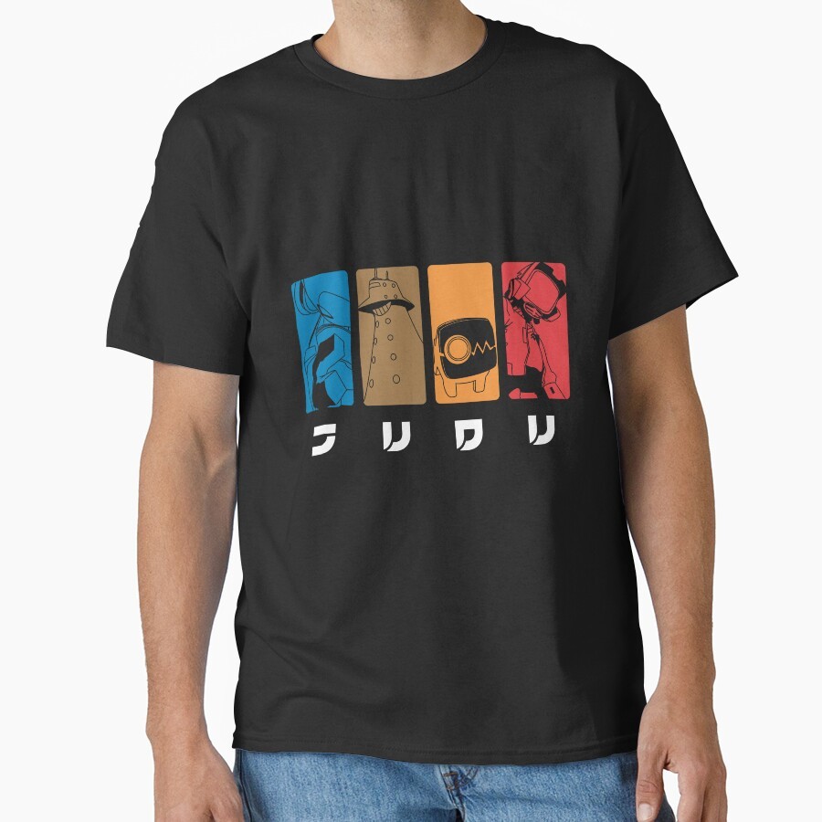 FLCL Classic T-Shirt เสื้อยืดคอกลม Unisex ไม่ซ้ําใคร สร้างสรรค์ ทันสมัย และเท่ เหมาะสําหรับผู้ชายและ