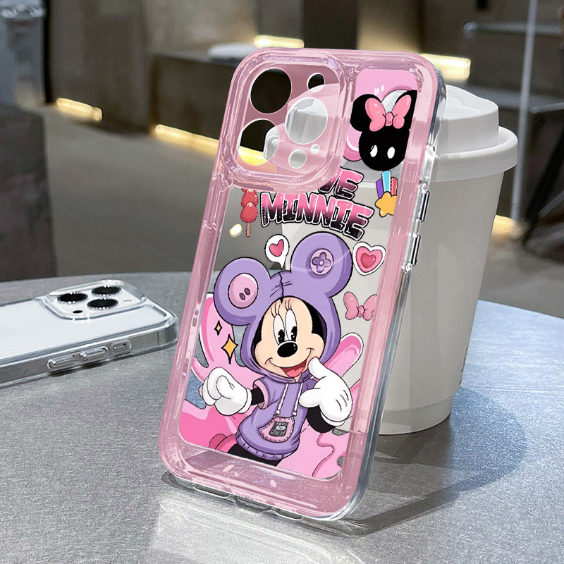 UNGU HP Soft Heartสีม่วงMikiปลอกOppo 14 Pro A5X Reno 13 13F 12F 11F A3 A5 Pro 5G A60 A5I Pro A3X A5 