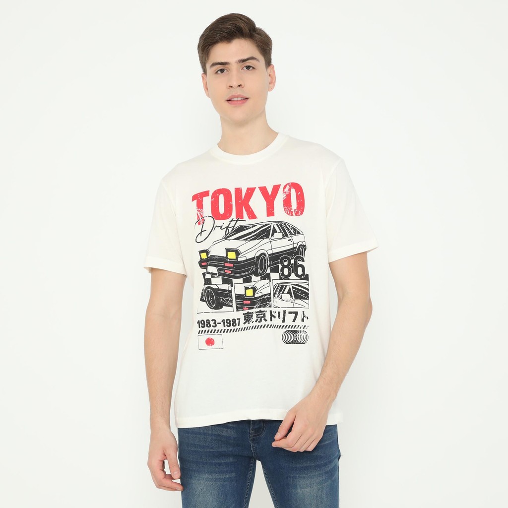 Trafficroom Band เสื้อยืดผู้ชาย Vintage Tokyo Drift 86 เสื้อยืด