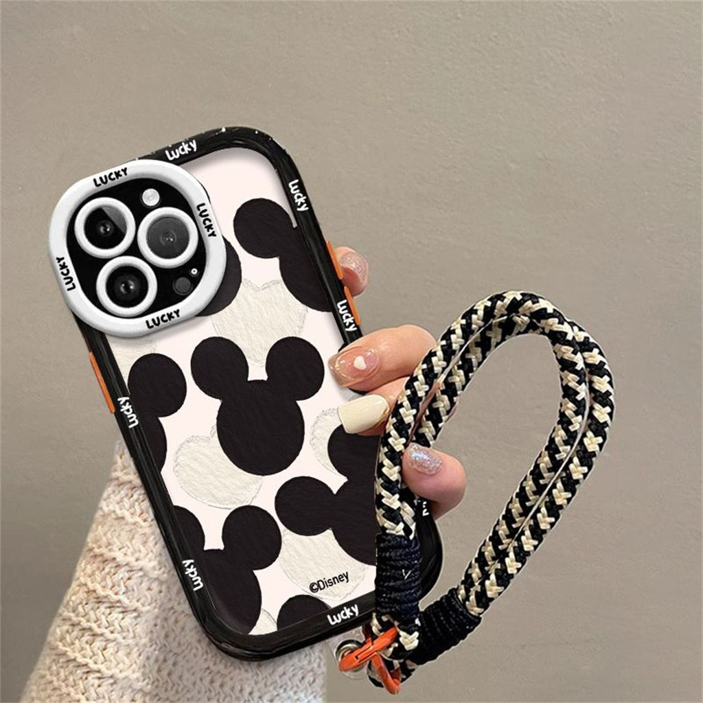 การ์ตูน Mickey Mouse สายคล้องปลอก Infinix Hot 60i Smart 9 Hot 50 Pro Plus 40 Pro Plus 40 Pro 20S A70