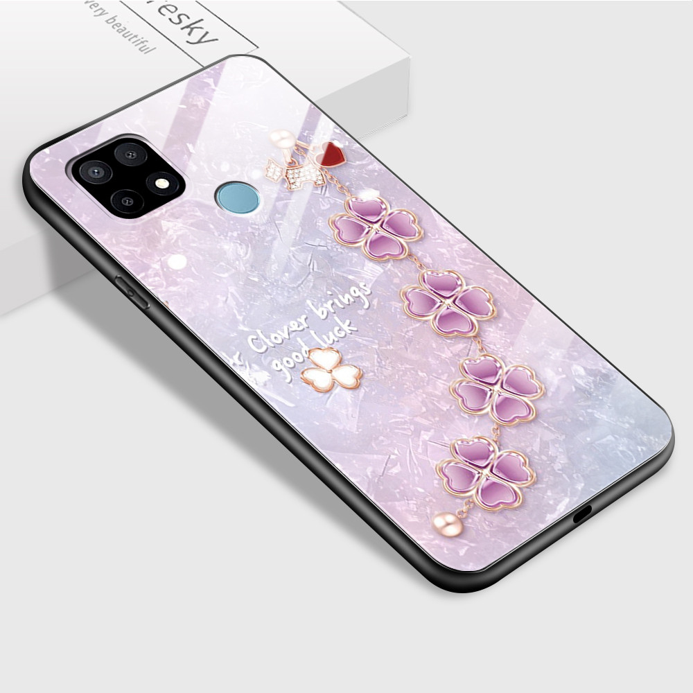 ปลอก Hp Untuk OPPO A15 A15S เคสโทรศัพท์ Hardcase Cassing Mode Bunga 2003 BL