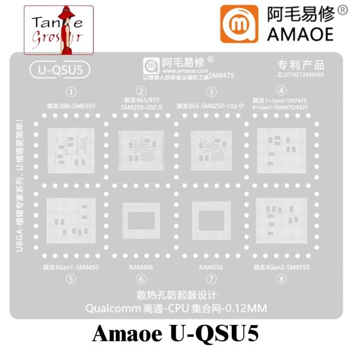 AMAOE U-QSU5 จาน QUALCOMM CPU IC MOLD PLATE SM8450 SM8250 SM8350