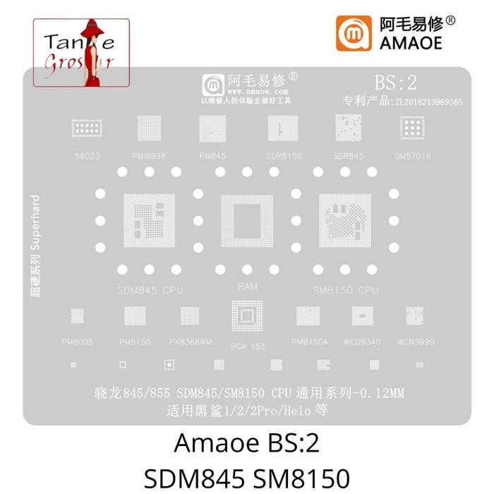 AMAOE BS2 SDM845 SM8150 PM8150A WCD9340 ORIGINAL BS 2 IC MOLDING PLATE