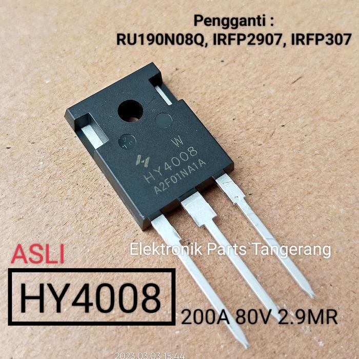 Hy4008 Mosfet Hy4008W ทรานซิสเตอร์ Hy4008 200A 80V 2.9Mr Ru190N08Q
