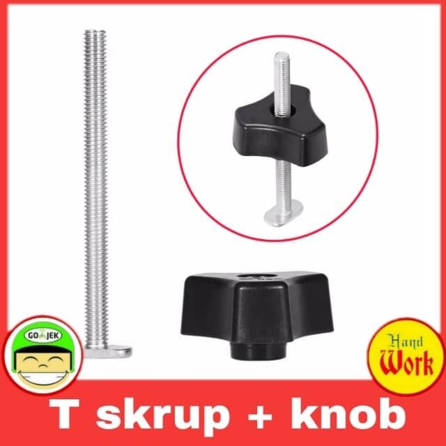 Choice - Clamp T Bolt Screw Knob Nut M8 100Mm สําหรับ T Track T Slot