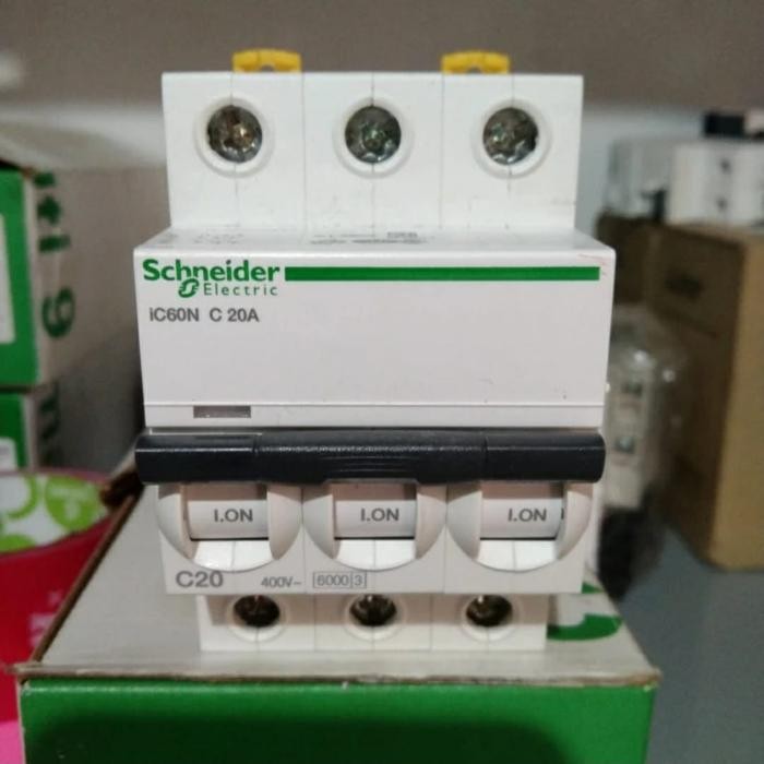 MCB IC60N 3P 20A 6kA Schneider 3Phase 3Pole