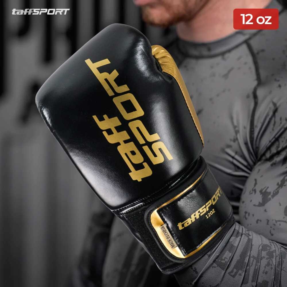 MMA UFC นวมชกมวยหนังมวยไทย MMA UFC นวมชกมวยหนังมวยไทย ขนาด 12 OZ สีดํา