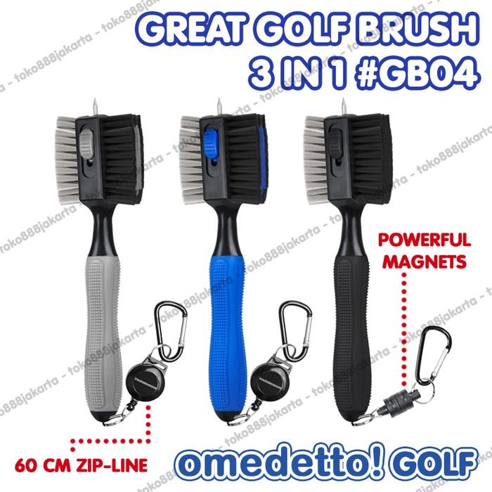 GREAT GOLF BRUSH 3 IN 1 สําหรับ GROOVES AND CLUB HEAD GB04