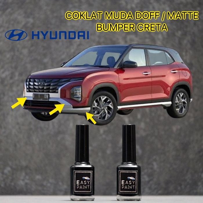 CAR PAINT LIGHT BROWN DOFF MATTE ORANGE PEEL BUMPER HYUNDAI CRETA