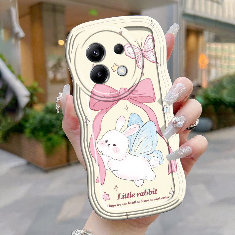 HP เคสโทรศัพท์สําหรับ Xiaomi POCO X6 5G POCO X6 Neo 5G POCO X6 Pro กรณี Softcase กระต่ายผีเสื้อเคสโท
