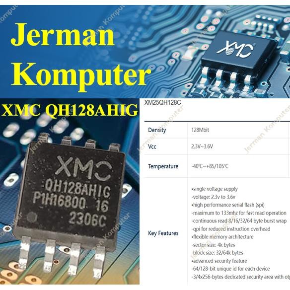 IC XMC Bios XMC XM25QH128AHIG QH128AHIG 3V 128M-BIT 16MB หน่วยความจําแฟลช SOP-8