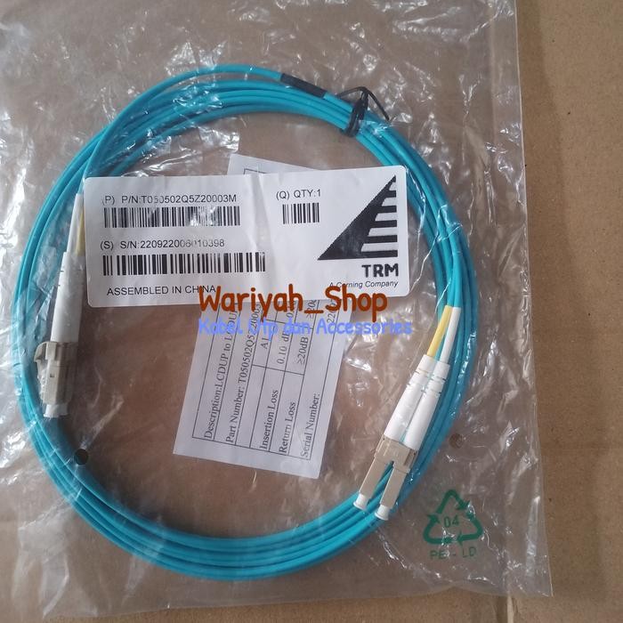 สายแพทช์ FO LC-LC Duplex OM4 Multimode Corning Original 3 เมตร