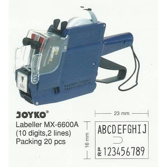 Joyko Mx-6600A (จดหมาย-ตัวเลข) - ป้ายราคา 2 เส้น