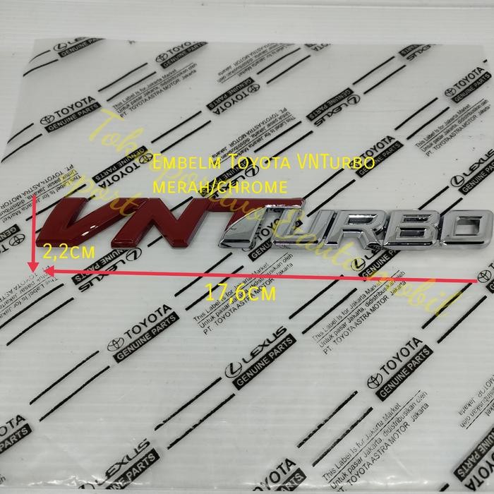 MERAH BEST EMBLEM โลโก้ LETTER WRITING EMBLEM TOYOTA VNTURBO VNTURBO สีแดง CHROME