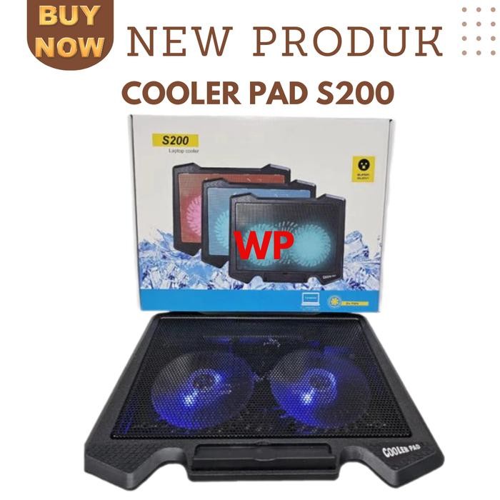 COOLING PAD 2 FAN COOLING FAN Cooler PAD S200 COOLING FAN สําหรับแล็ปท็อปโน้ตบุ๊ค 14 นิ้ว