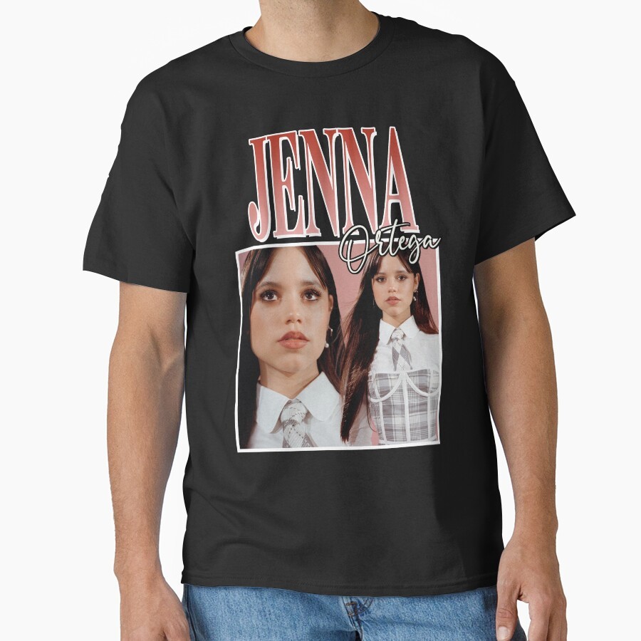 Jenna Ortega Classic เสื้อยืดคอกลม Unisex ไม่ซ้ําใคร สร้างสรรค์ ทันสมัย และเท่ เหมาะสําหรับผู้ชายและ