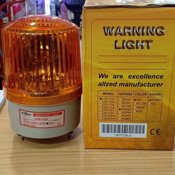 ไฟเตือน Lte 1121 (5") เหลือง แดง น้ําเงิน 220V, 24V, 12V