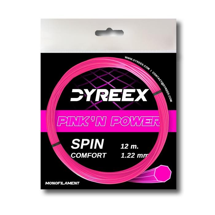 Dyreex Pinkn Power Gauge 17 - 1.22mm, Octogonal Soft Co-Polyester Tennis Racket Strings