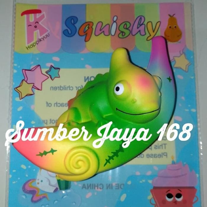 สกุชชี่ กิ้งก่าลิขสิทธิ์ Rainbow Galaxy Squishy Chameleon