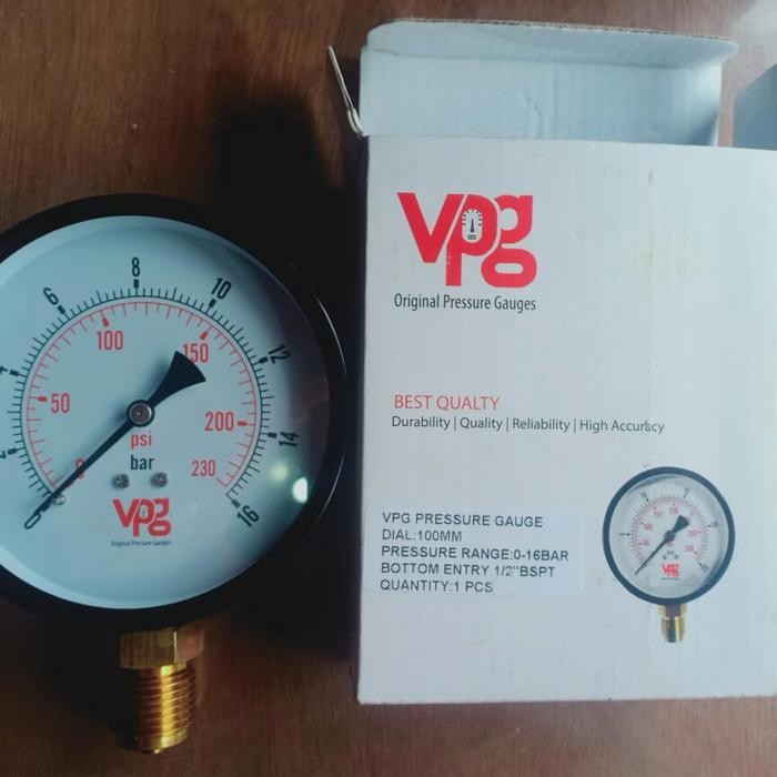เครื่องวัดความดัน Vpg 100 มม. 16Bar/4 นิ้ว