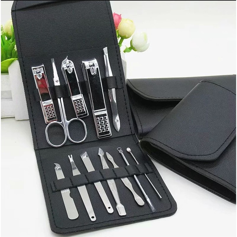 [ดี] Wattson&Webb Nail Art Set กรรไกรตัดเล็บทําเล็บมือเล็บเท้า 12 ชิ้น - B07T