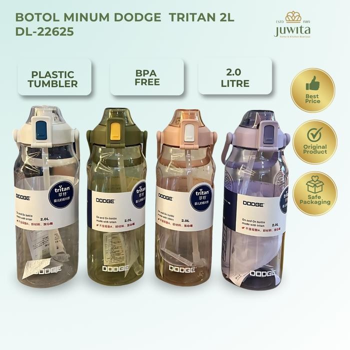 Dodge Tumbler Bpa Free Tritan ขวดดื่มพลาสติก 620Ml 1.2L 2L