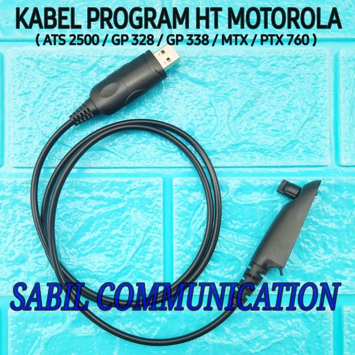 Motorola Gp 338 Ats 2500 Gp 328 Gp338 HT Data Program Cable Gp338 สีดํา Ht Program Cable
