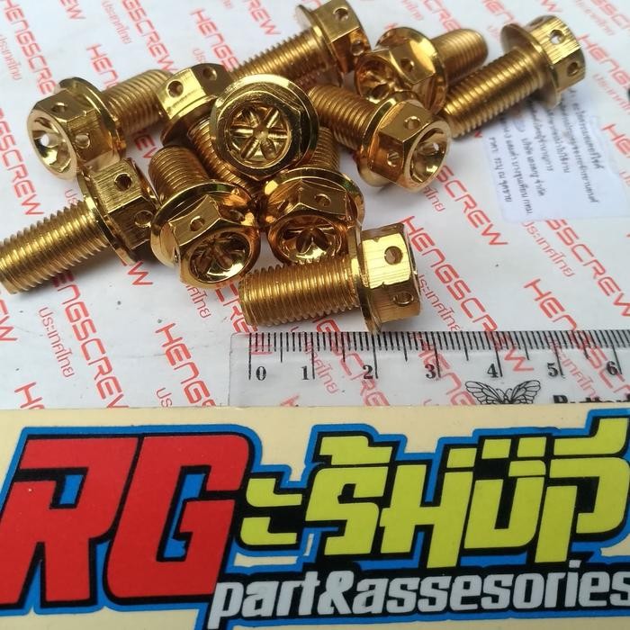 Choice - Probolt Gold Flower Bolts 10X20 Thread 14 ยาว 20Mm Original Heng Thailand