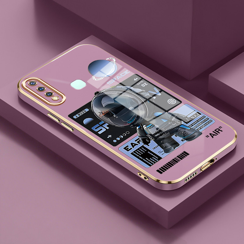 ปลอกสําหรับ VIVO Y19 Y5s กรณีปลอก Dark Technology ซิลิโคนทน HP Softcase Kasing ไฟฟ้า Ccessing Kesing