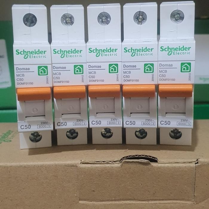 Mcb Schneider ใหม่ domae 1p C50 DOMF01150 50A เดิม