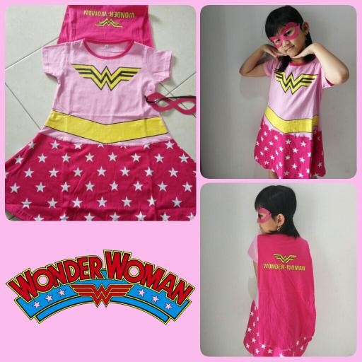 Xie Wonder Woman ชุดเด็กสีชมพู