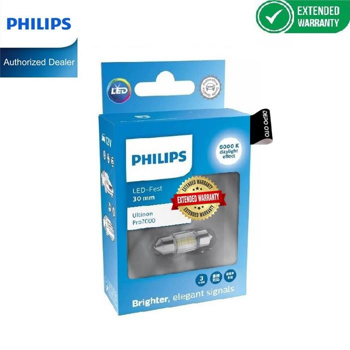 Philips Ultinon Pro7000 LED Festoon 30mm C5W 6000K ไฟเพดานสีขาว
