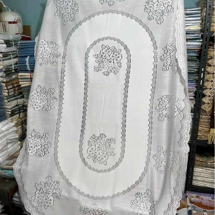 OVAL/LONJONG DINING TABLECLOTH 6-8 เก้าอี้ CLASSIC VINTAGE LACE