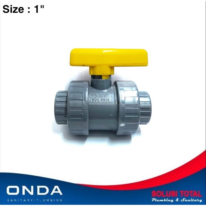 Double Union 1 นิ้วบอลวาล์วน้ํา Mur 1" Onda จัดส่งฟรี