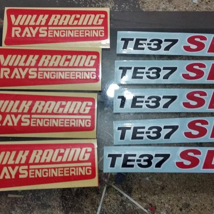 สติ๊กเกอร์ตัด/สติ๊กเกอร์ Te-37Sl & Volkracing Te37Sl One Package (10 ชิ้น)