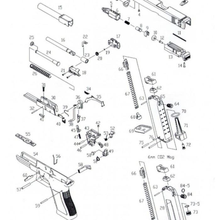 สปริงใกล้ KJ Works Part No. 53 KP13f KP18c KP17 KP 19 All G Series
