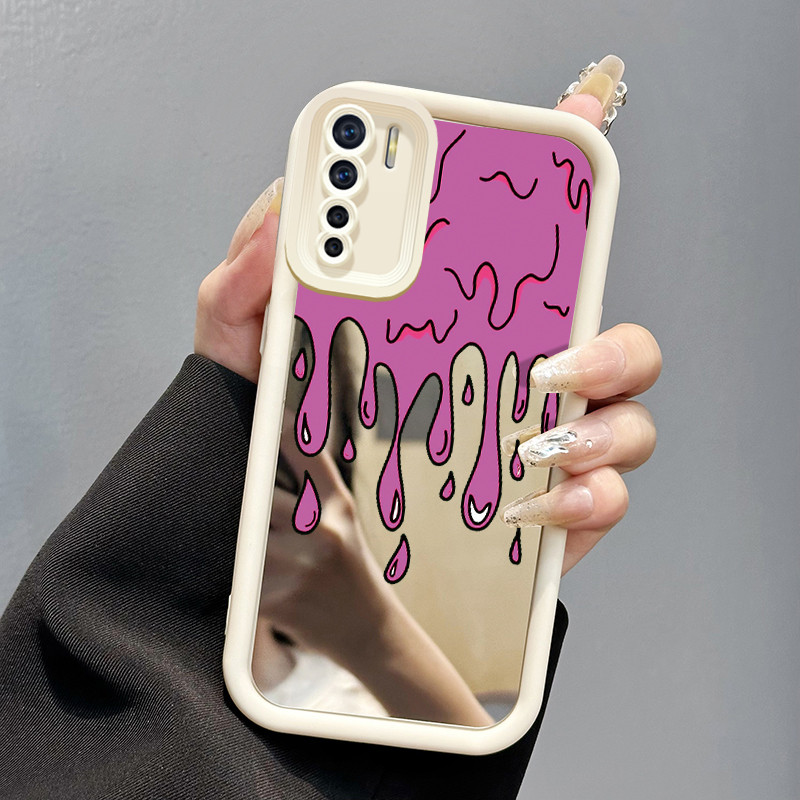 HP MERAH OPPO A91 OPPO F15 OPPO Reno 3 Case Softcase Pink Paint Film Cesing Phone Case ทําจากเคสซิลิ