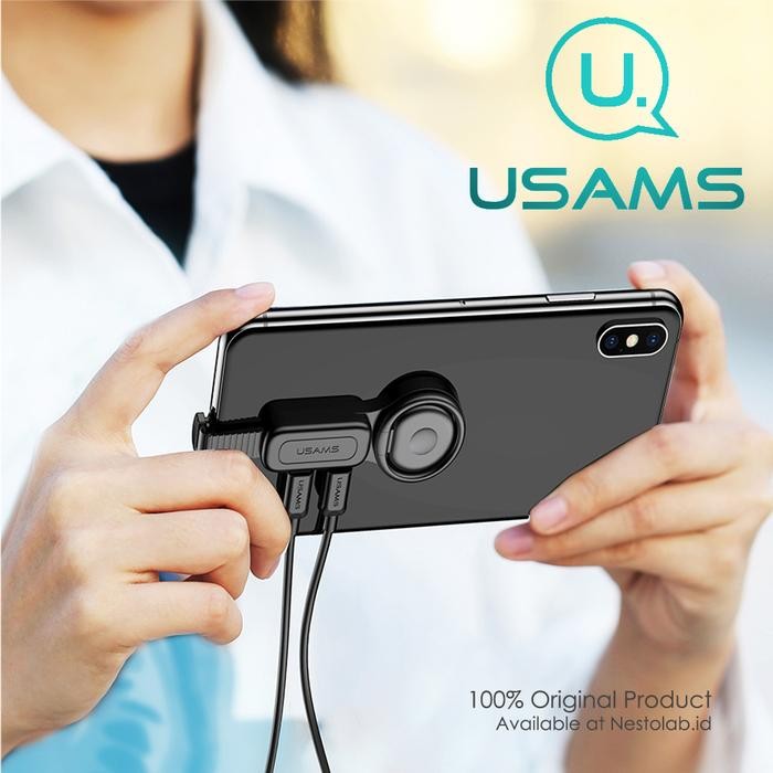 USAMS - ที่วางแหวนอะแดปเตอร์ AU06 Lightning to Lightning + AUX 3.5mm