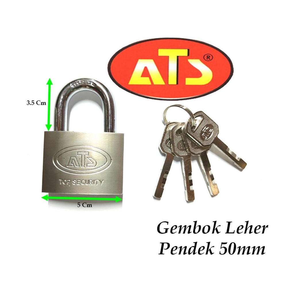เครื่องมือ PLNT - WHOLESALE ATS 50 มม. กุญแจคอสั้น แข็งแรง ทนทาน กุญแจรั้วกระเป๋าเดินทาง