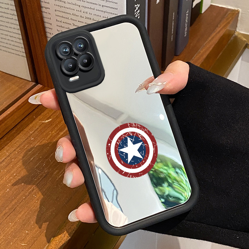 MERAHปลอกHP Realme 8 4G 8 5G 8 Pro 8s 5G Q3 Q3i V13 5G Narzo 30 5Gกรณีโทรศัพท์มือถือปลอกกระจกProtect