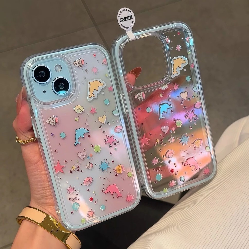 นุ่มน่ารัก Dolphin ปลอก Hp Oppo A5X A5I A3X Reno 14F 14 Pro 5Ga98 5G 8 Pro 5G A52 A72 A5 Pro A92 A60