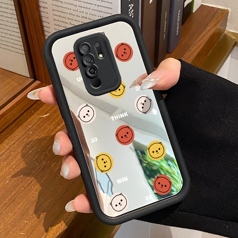 Xiaomi Redmi 9 Redmi 9 Prime 8 6A 5 Plus POCO M2 Case HP Casing Tattoo Leopard Pattern Casing Mirror