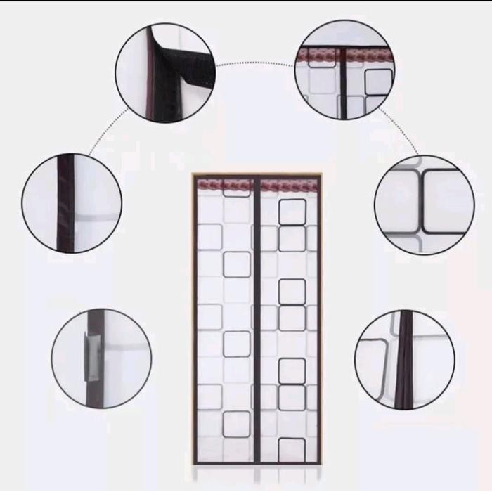VFD Jumbo Direct Stick-on Magnetic Door Curtain Anti-Mosquito Quality หนา Pvc กว้าง 1
