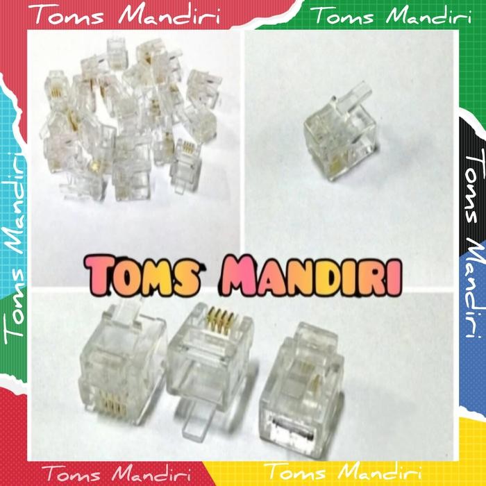 Kitani Innovation - Connector Rj11 (ขั้วต่อโทรศัพท์) 100 ชิ้น