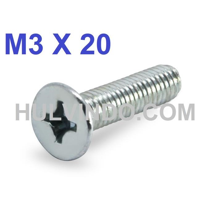 Choice - Jf สลักเกลียวหัวแบน M3 X 20 เนื้อหา 500 ชิ้น