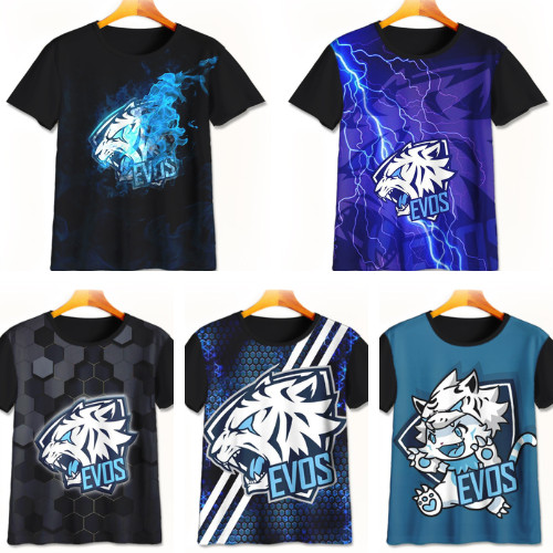 Evos E Sports เสื้อยืดเด็กสําหรับเด็กและผู้ใหญ่ Unisex ผู้ชายและผู้หญิง - HNF