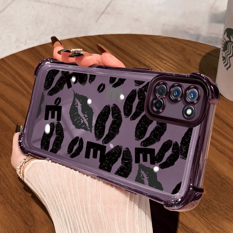 HP เคสโทรศัพท์สําหรับ OPPO A72 A92 A52 กรณี Kiss Glitter ถุงลมนิรภัยซิลิโคนป้องกัน Softcase Cesing