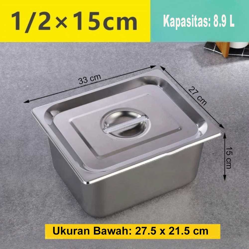 Supple Food Pan กล่องใส่อาหารบุฟเฟ่ต์สแตนเลสพร้อมฝาปิด - Sp215