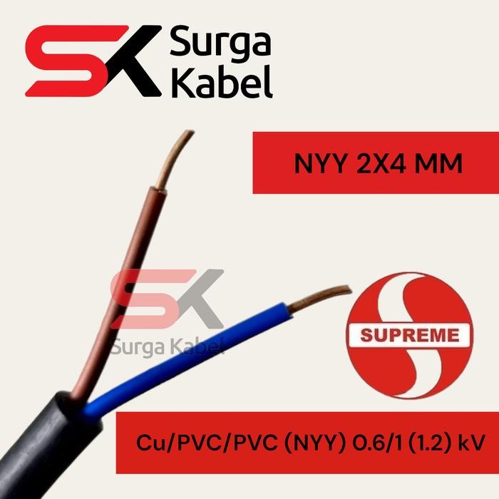 NYY 2x4mm SUPREME/ TUFUR CABLE 2 x 4mm/ ENGLISH/ SINGLE ELECTRICAL CABLE